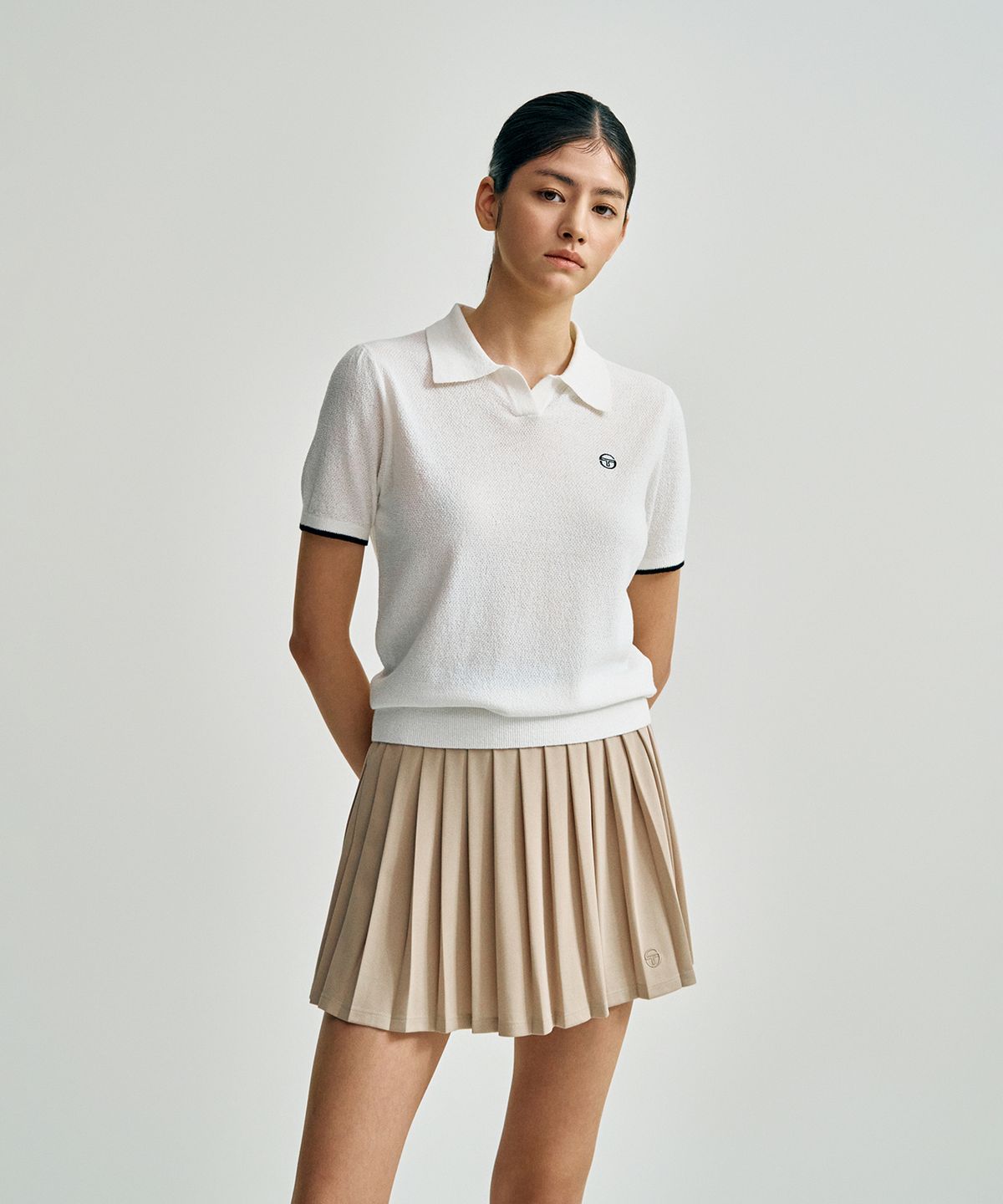 세르지오 타키니(SERGIO TACCHINI) W 타키니 모던 폴로 스웨터 (White)
