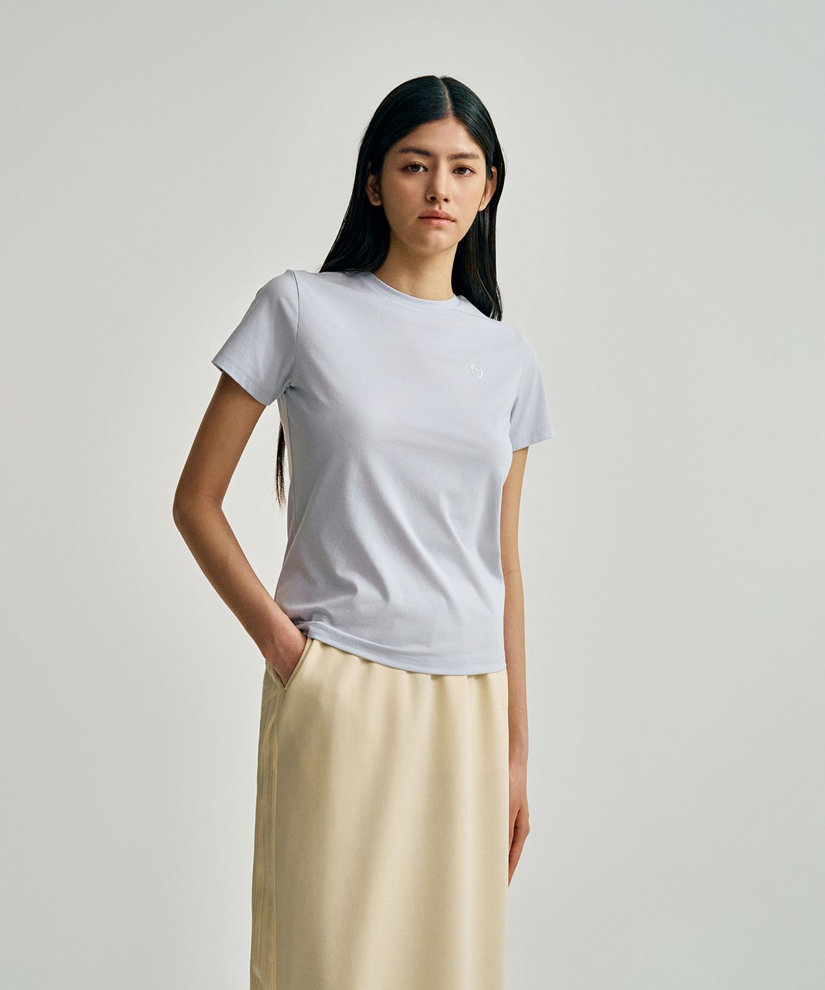 세르지오 타키니(SERGIO TACCHINI) W 쿨매치 반팔 티셔츠 (L.Grey)