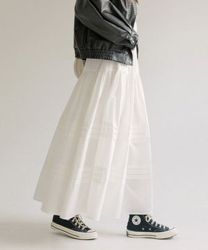 호안 핀턱 롱 스커트