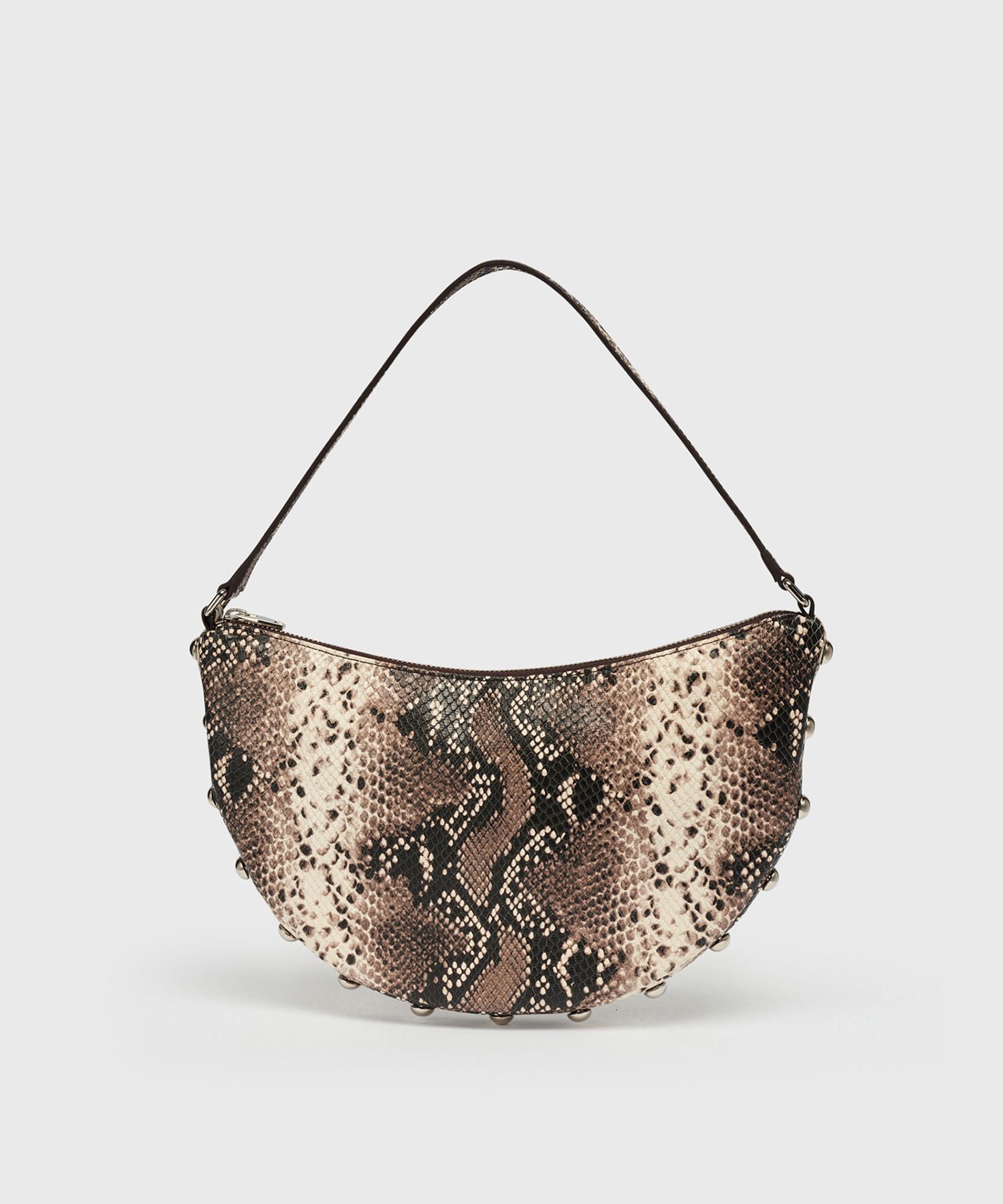 【YUNSE】25ss Half Moon Stud Shoulder Bag MUSINSA | YUNSE Half Moon Studded Shoulder Bag (Snake)