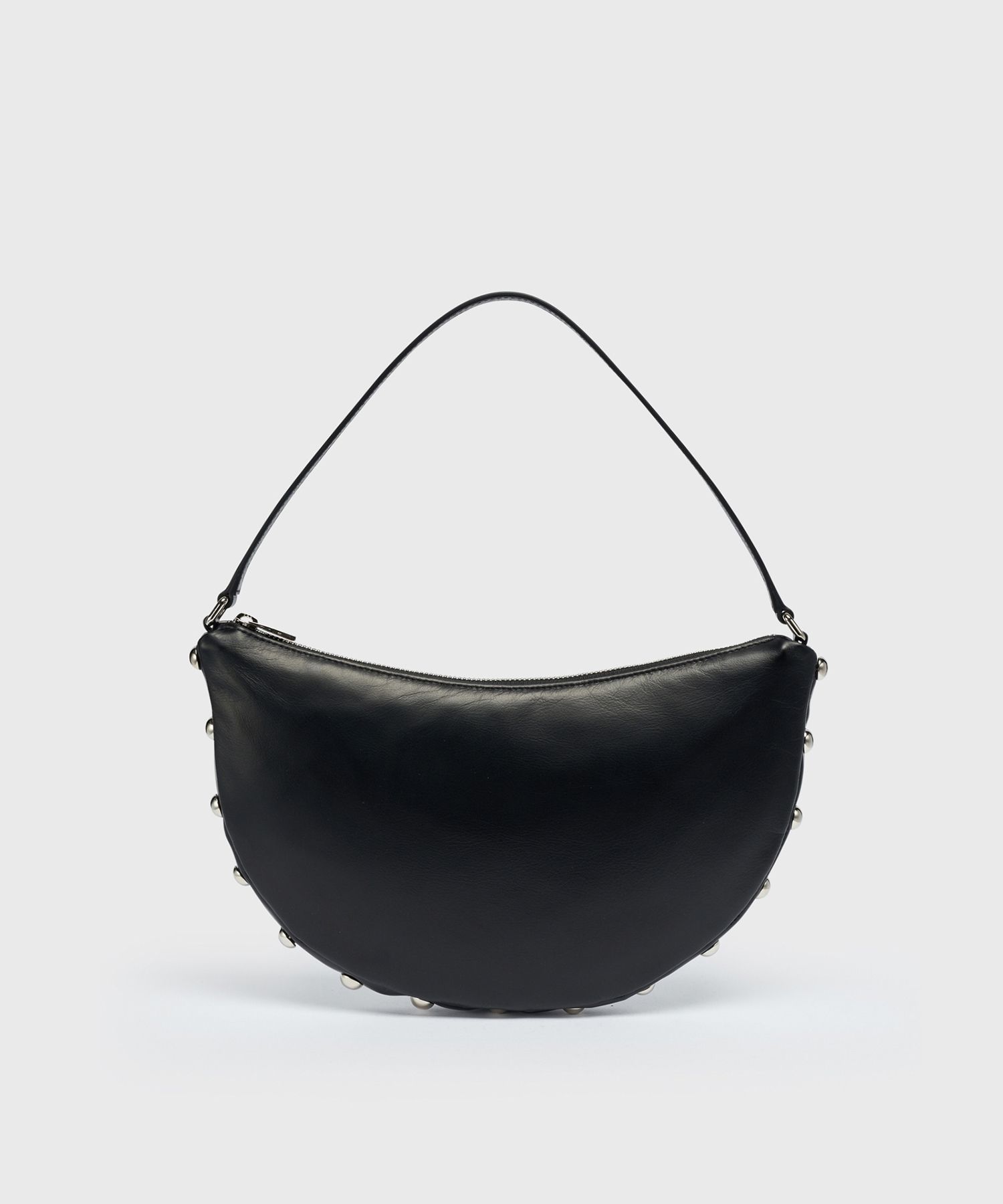 【YUNSE】25ss Half Moon Stud Shoulder Bag MUSINSA | YUNSE Half Moon Studded Shoulder Bag (Black)