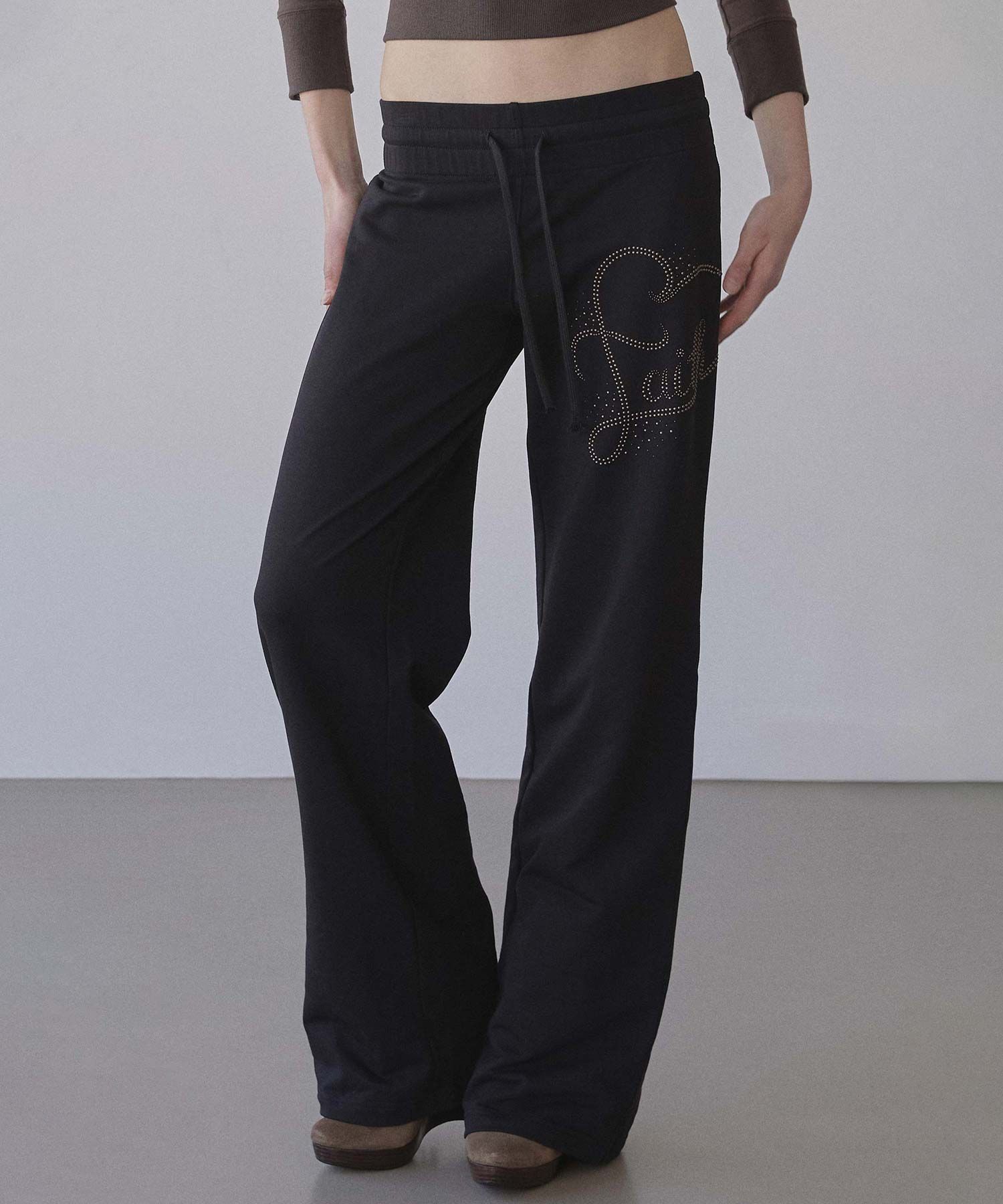 MUSINSA | SCULPTOR Faith Cotton Track Pants Black