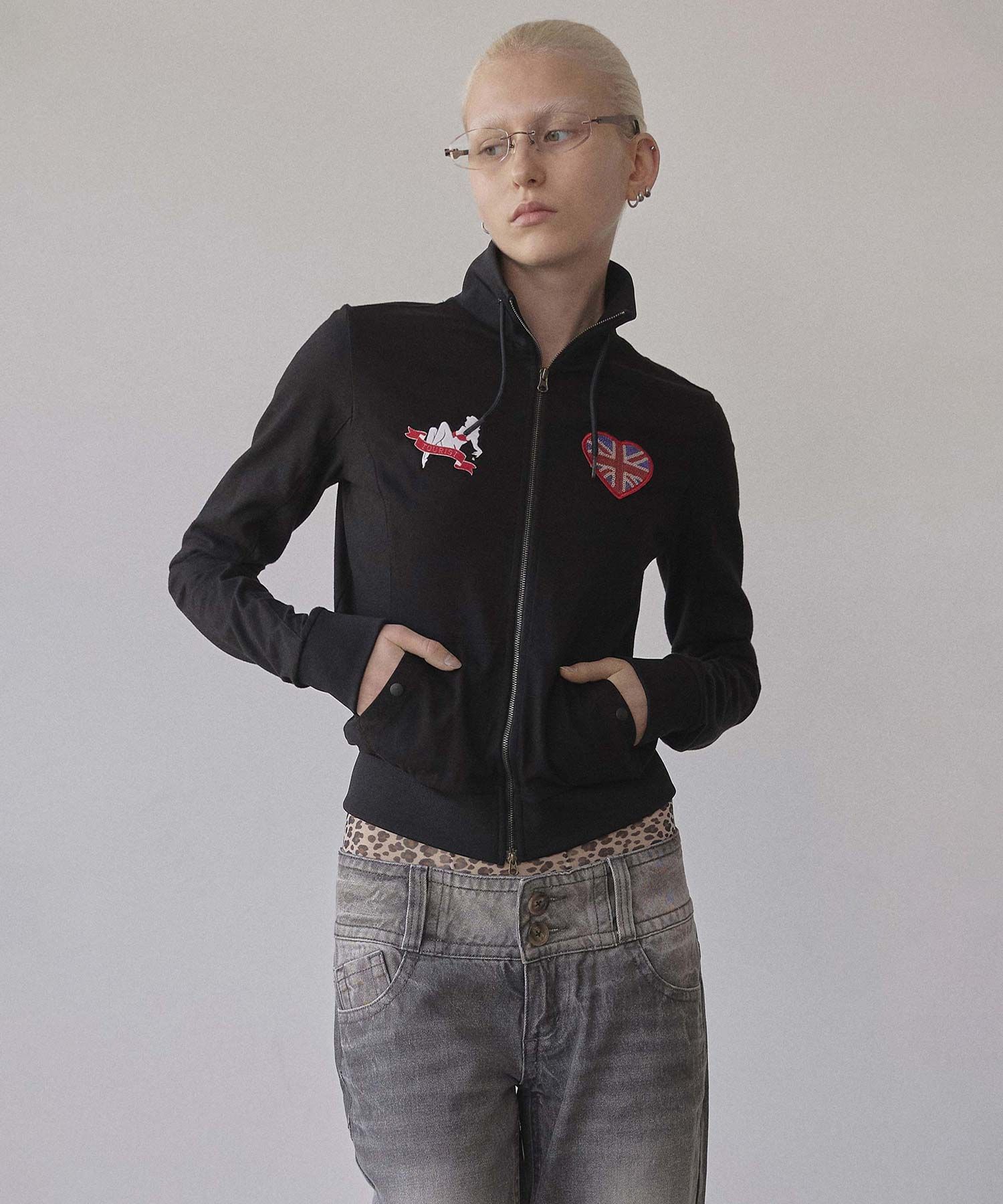 【爆売りセール開催中！】 SCULPTOR | MUSINSA Flag Black Zip-Up Track ジャケット・アウター