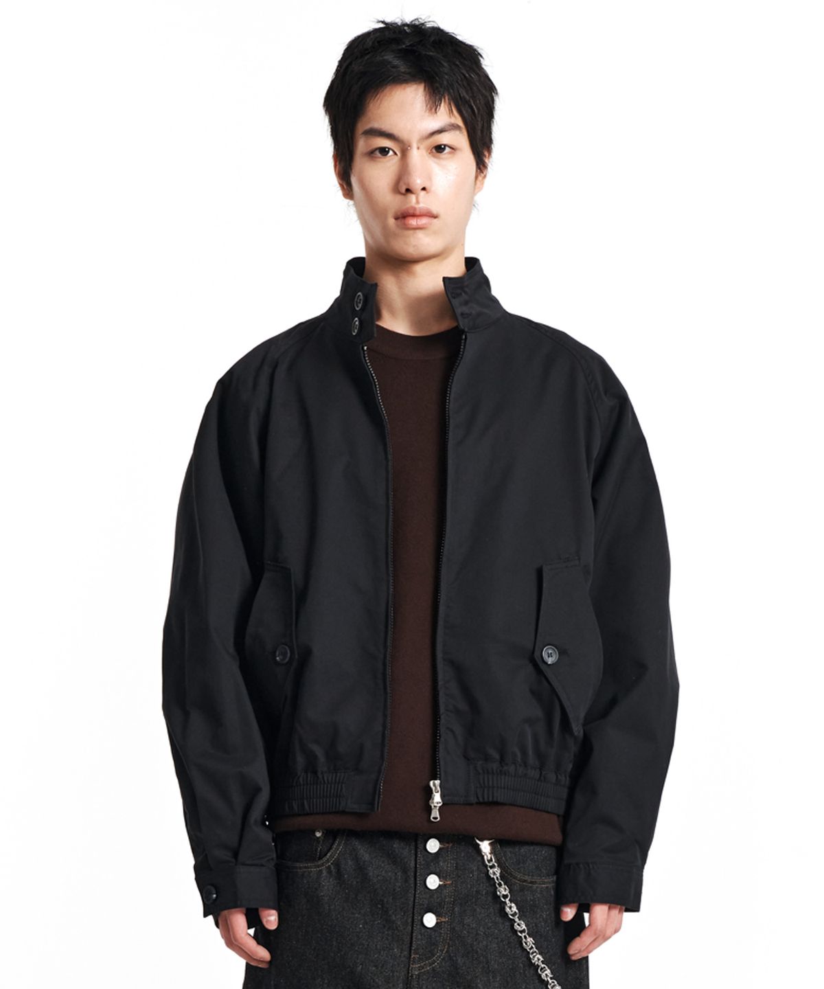 기철(KICHUL) Herrington crop jacket (black)