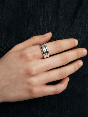 two-line bold ring
