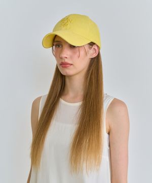 SIGNITURE BIGLOGO OVERFIT BALLCAP WASHING YELLOW