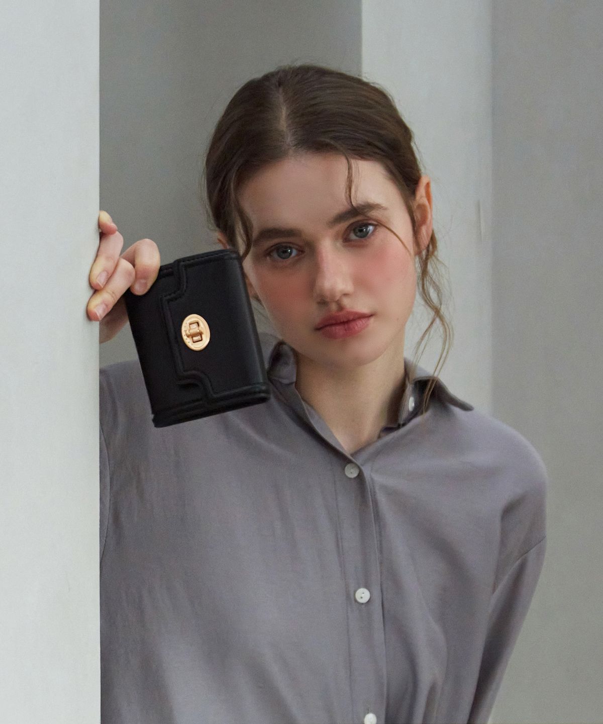 벨류엣(VALLUAT) Pozy card wallet_Black