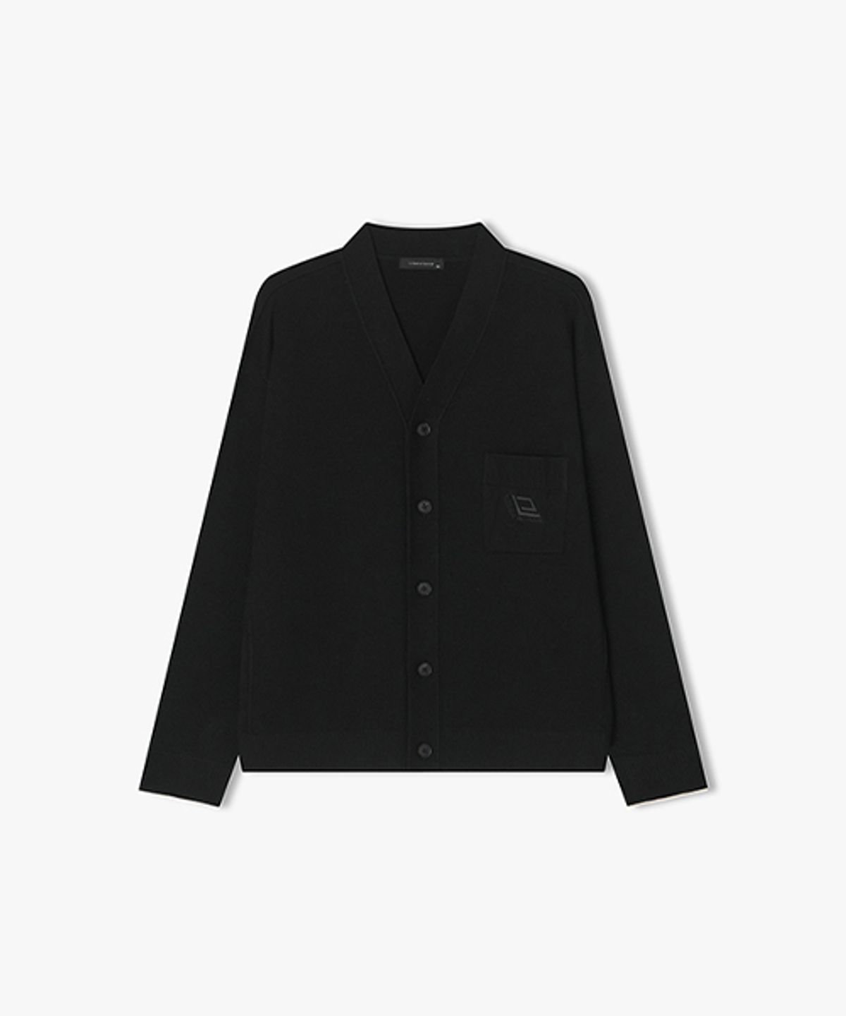 리버클래시(LIBERCLASSY) [25SS] LLS51585 블랙 소매 배색 포켓 브이넥 가디건