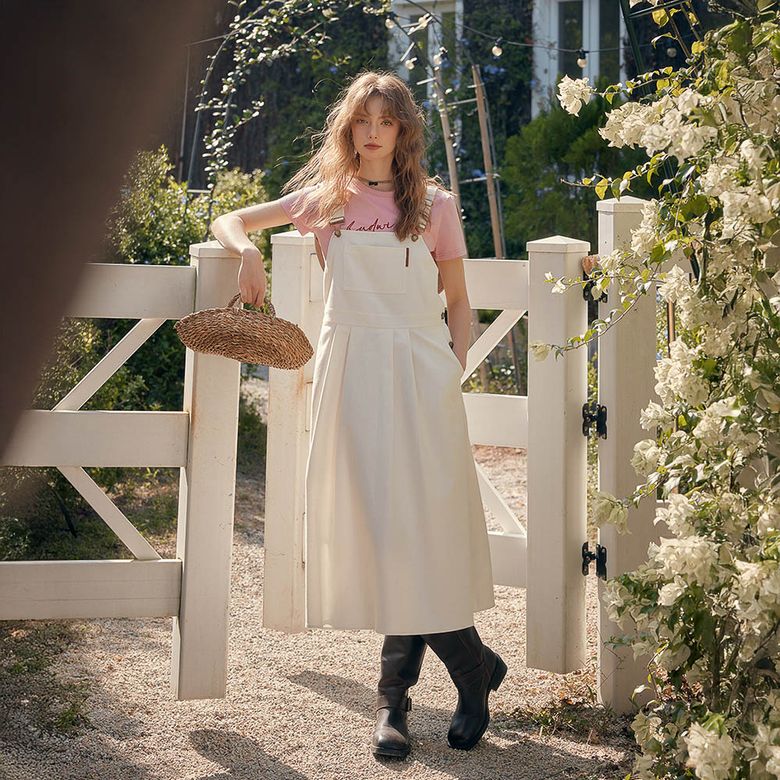 SR_Layered suspenders a-line dress