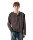 Ribbed Henley Knit Long Sleeve [CHARCOAL]_SETS044CHARCOAL