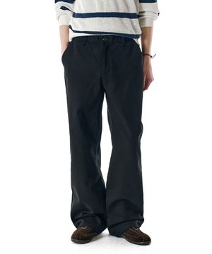 Semi Wide Twill Cotton Chino Pants [BLACK]_SEPT051BLACK