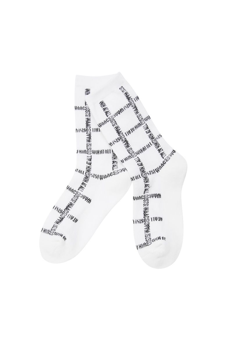Women Slogan Pattern Socks_WGLCX25213WHX