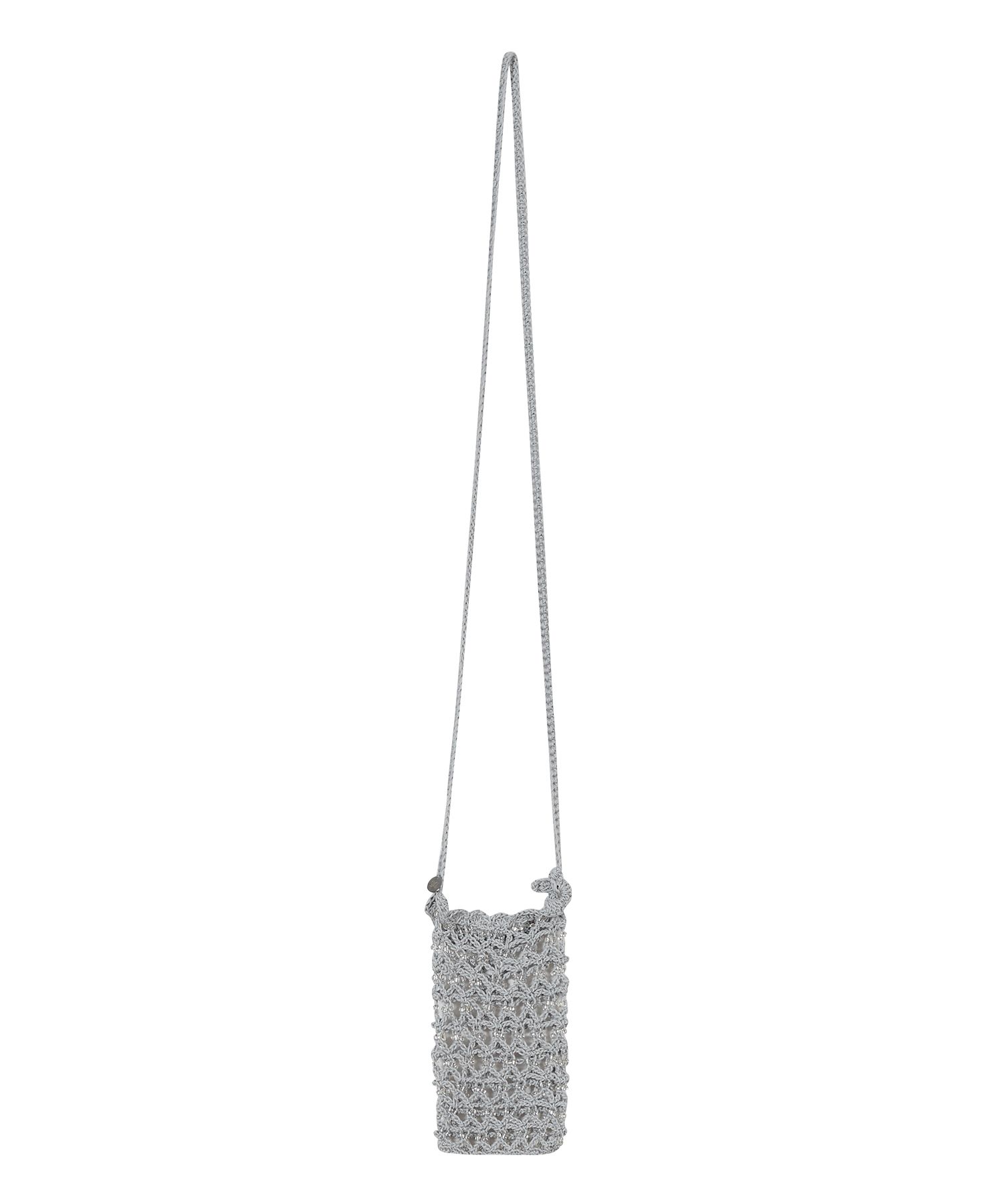 ◆typeservice◆ Beaded Handmade Knitted Bag Silver OSTA15SIF MUSINSA | TYPESERVICE Beaded Handmade Knitted Bag [Silver]