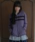 Ruffle point zip-up hoodie_purple