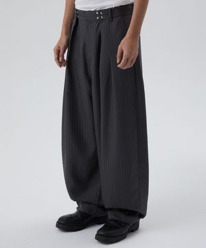 TWO TUCK STRIPE SLACKS [GRAY]