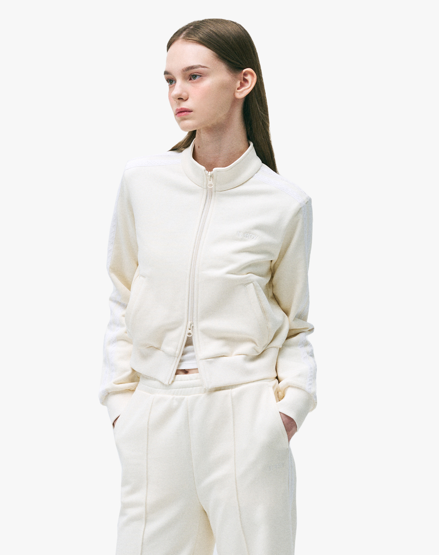 MUSINSA公式 | NERDY Women's Race NY Track Top (Black/Cream)