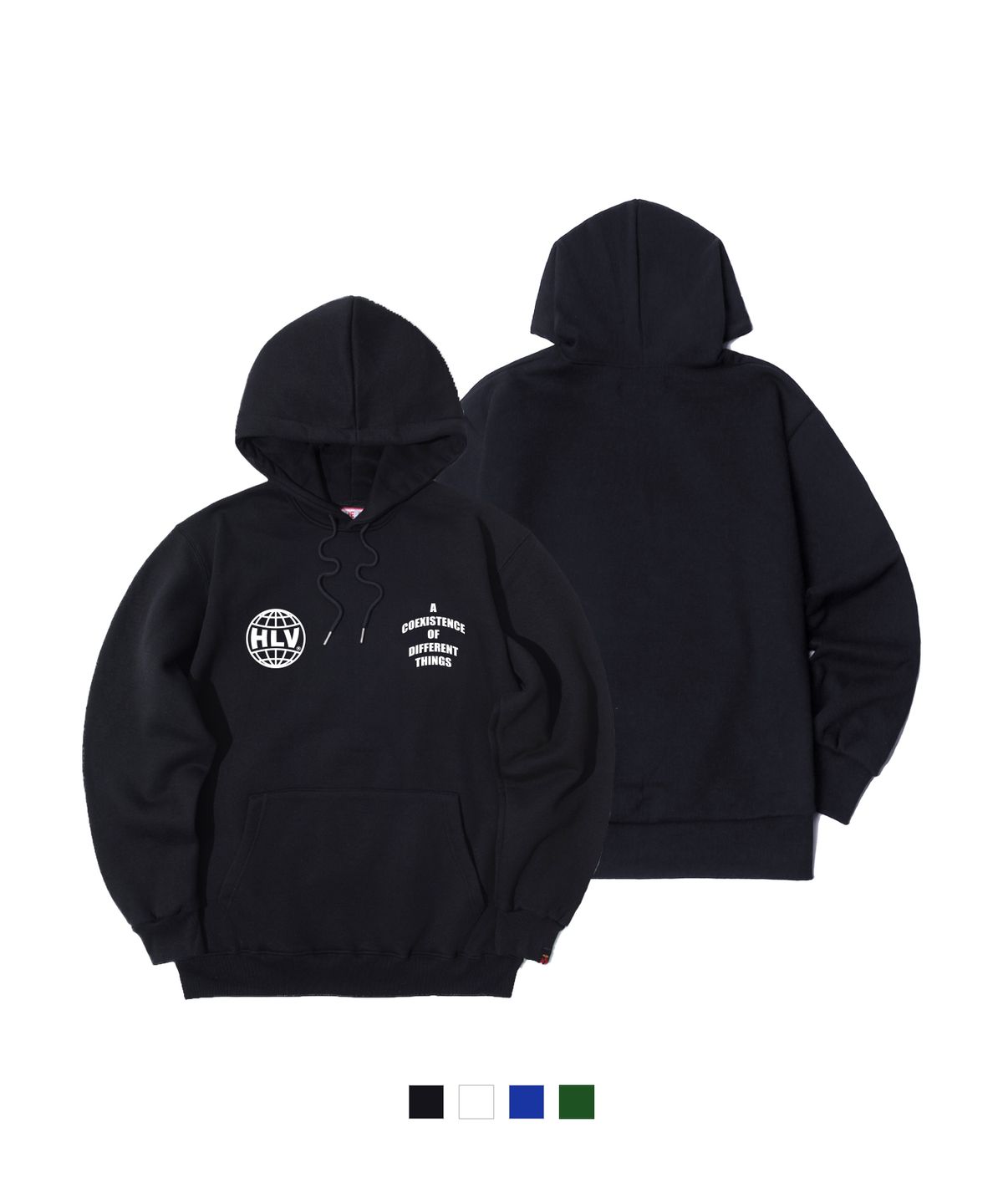 헬븐(HELLVN) H/V DOUBLE LOGO 베이직 기모 후드 (SAH4-1HV02)