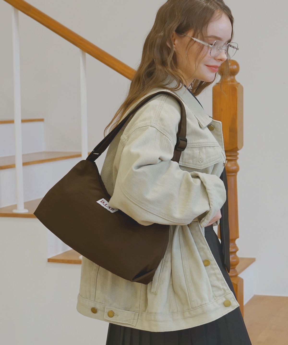 MUSINSA Bonita Shoulder Crossbody Bag Dark brown - Main Image