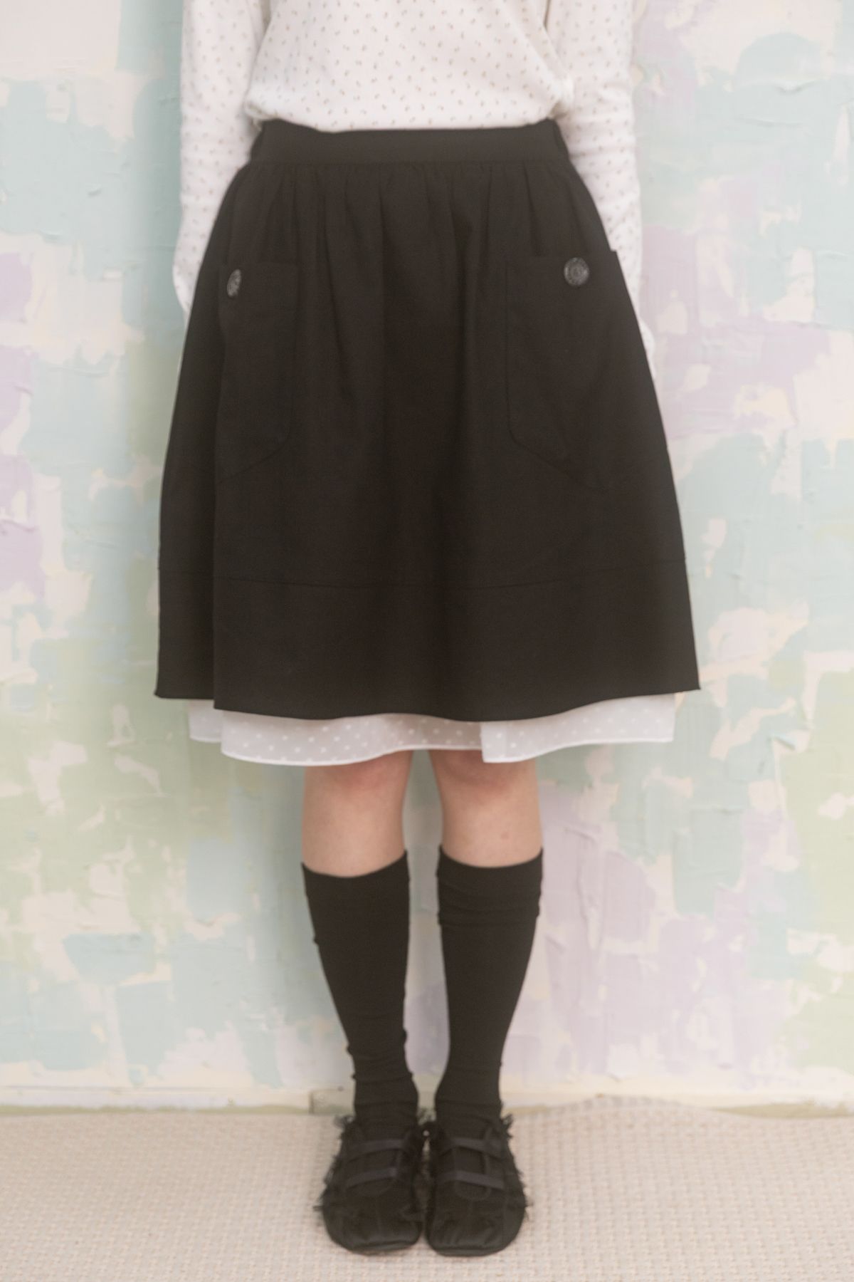 [NAAIEEN] Big Pocket Midi Skirt /追跡付 NAAIEEN] Big Pocket Midi Skirt /追跡付 Cotton Sateen Belt