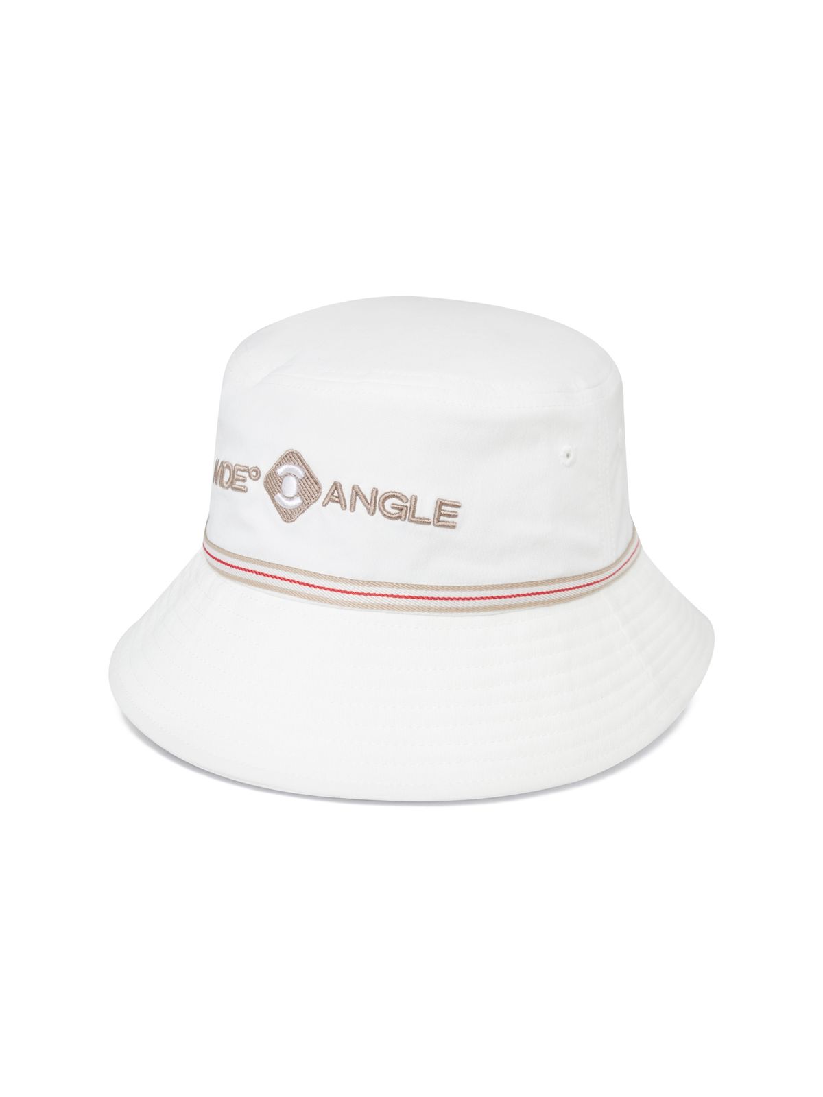 와이드앵글(WIDEANGLE) CO 배색 테잎 포인트 햇_White