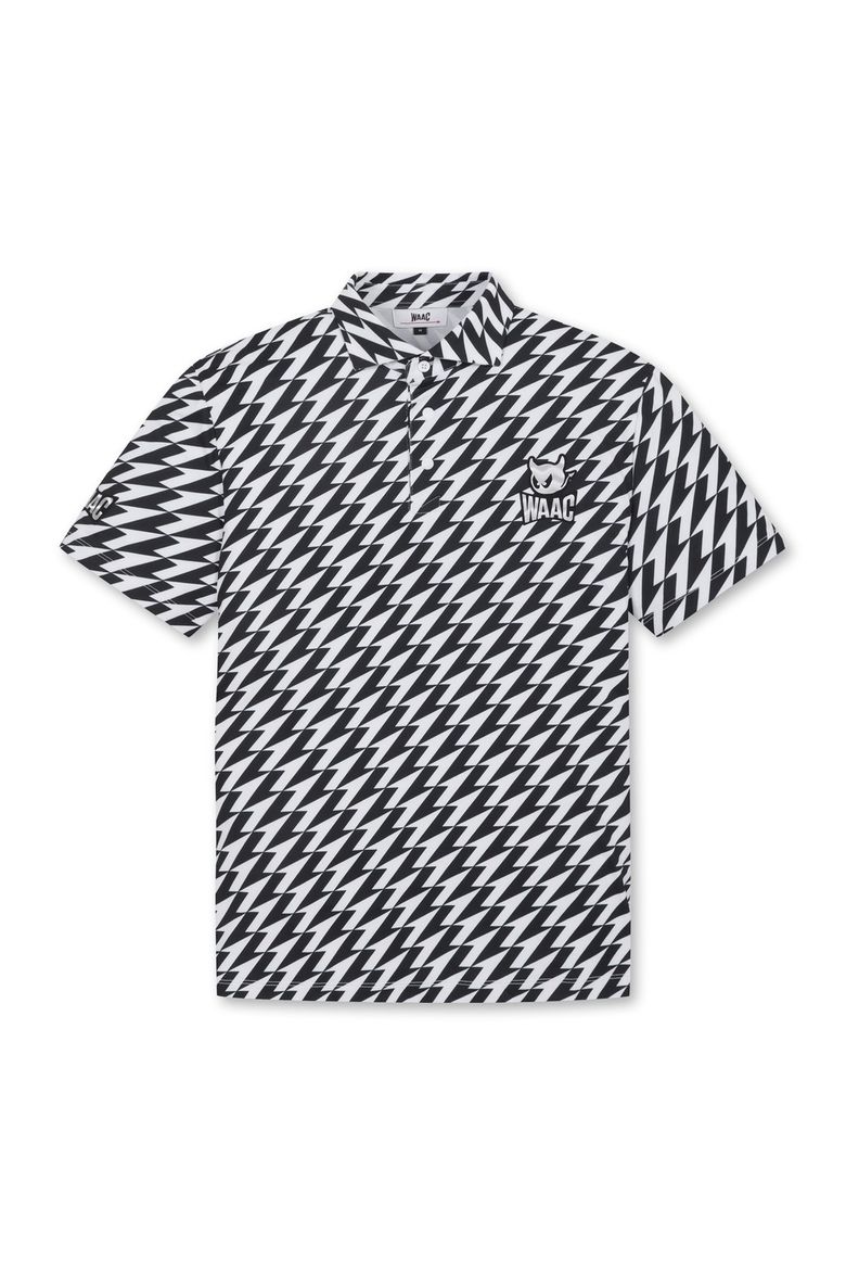 PLAYER S EDITION Men Arrow Print SS Polo_WMTCM25903BKX