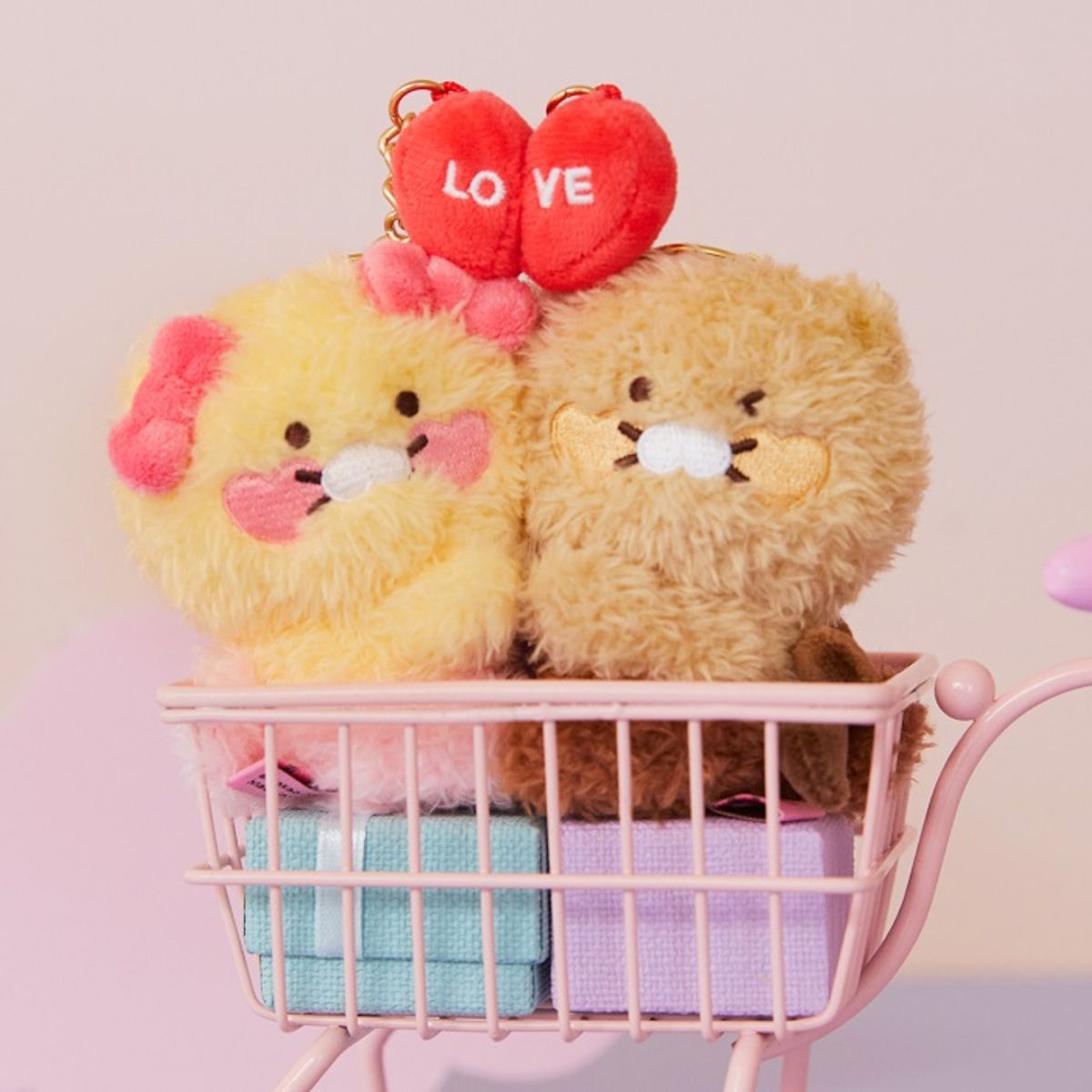 카카오프렌즈(KAKAO FRIENDS) 러브 마그넷 키링인형 세트_춘식이