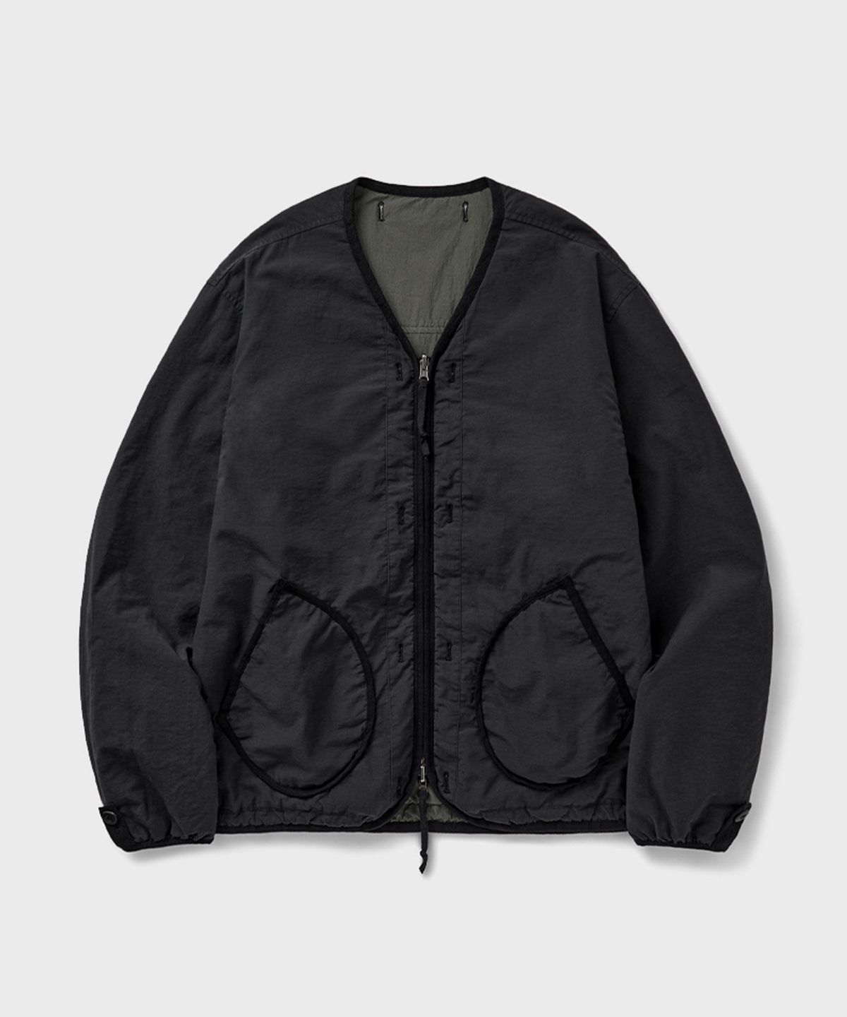 유니온블루(UNION BLUE) REVERSIBLE LINER JACKET [BLACK/KHAKI]