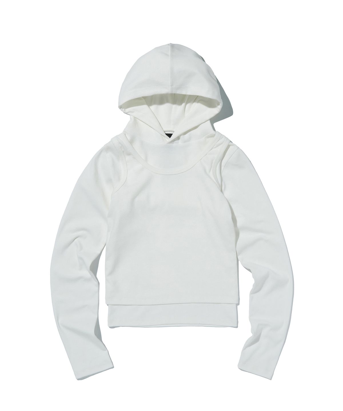 스웨이드(SUADE) LAYERED HOODIE [WHITE]