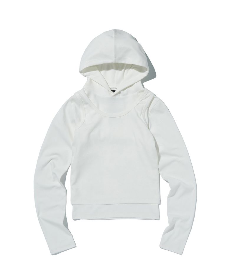 LAYERED HOODIE [WHITE]