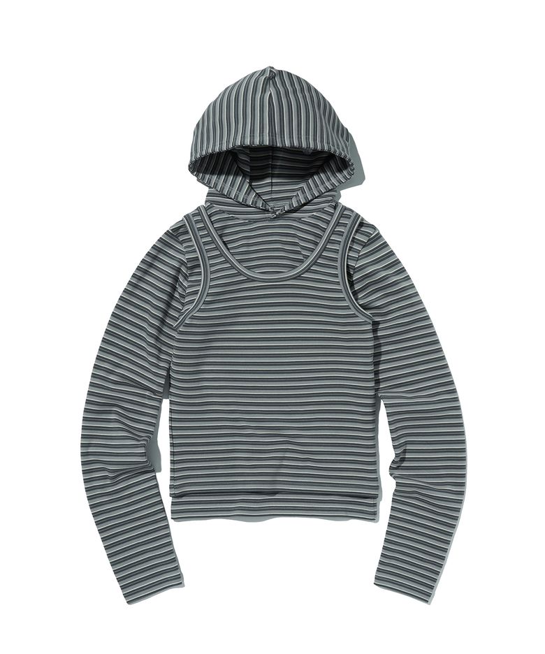 LAYERED HOODIE [GRAY]
