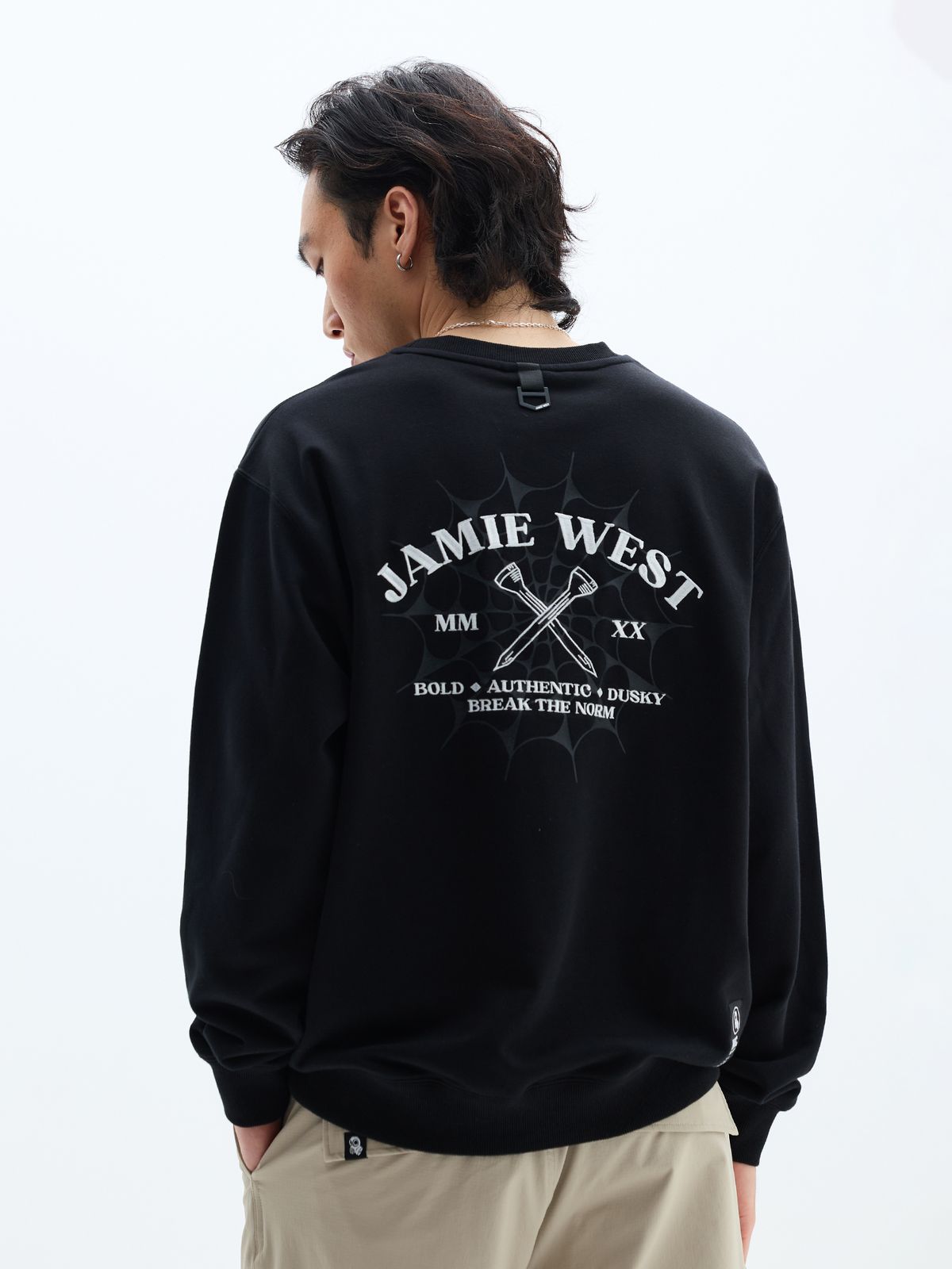 제이미웨스트(JAMIE WEST) 올드스쿨 JW 스웻셔츠 (블랙)