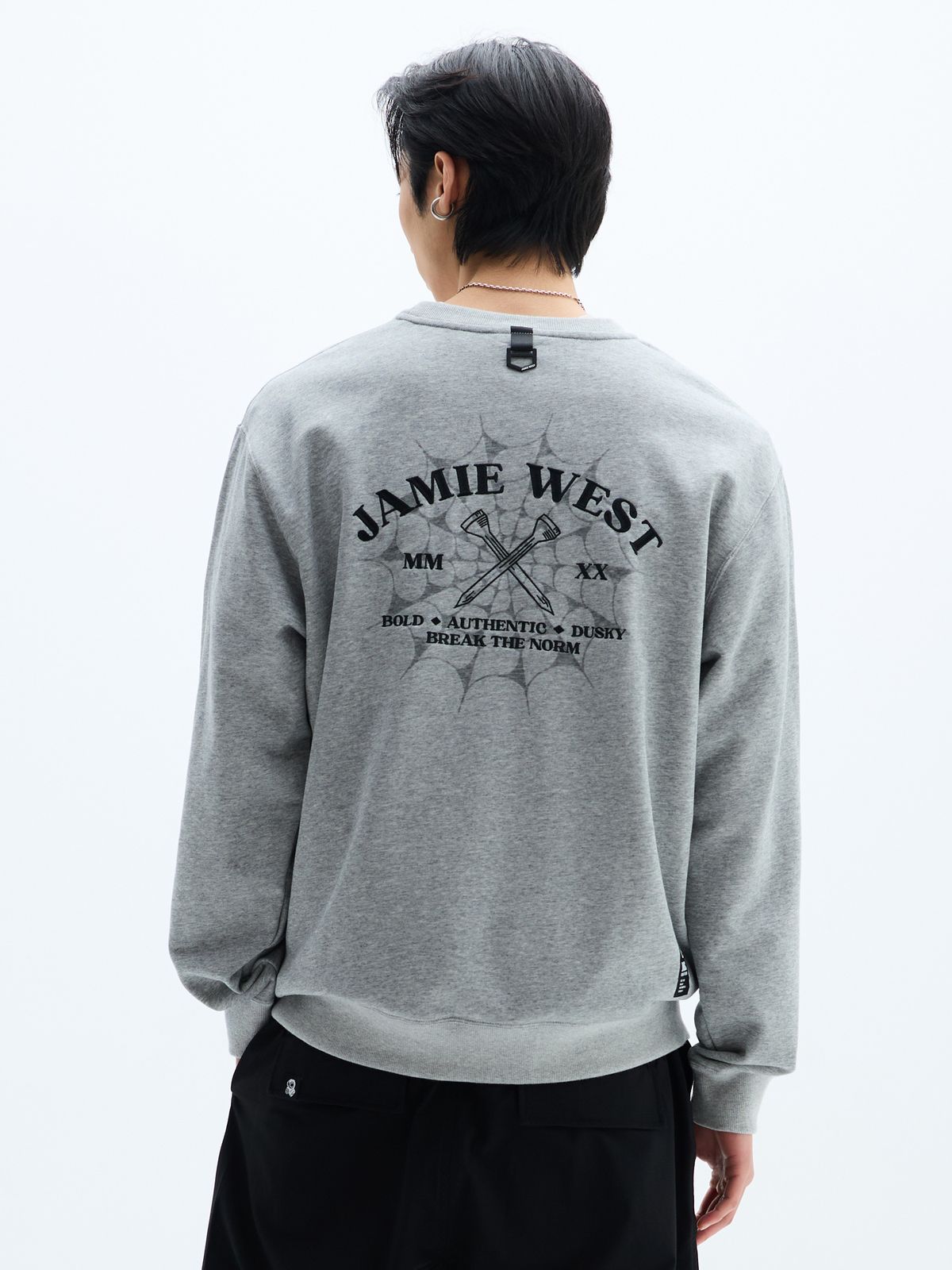 제이미웨스트(JAMIE WEST) 올드스쿨 JW 스웻셔츠 (멜란지그레이)