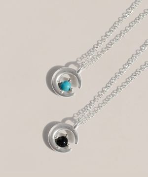 925실버 터키석 오닉스 원석 목걸이 멜라/ Mella