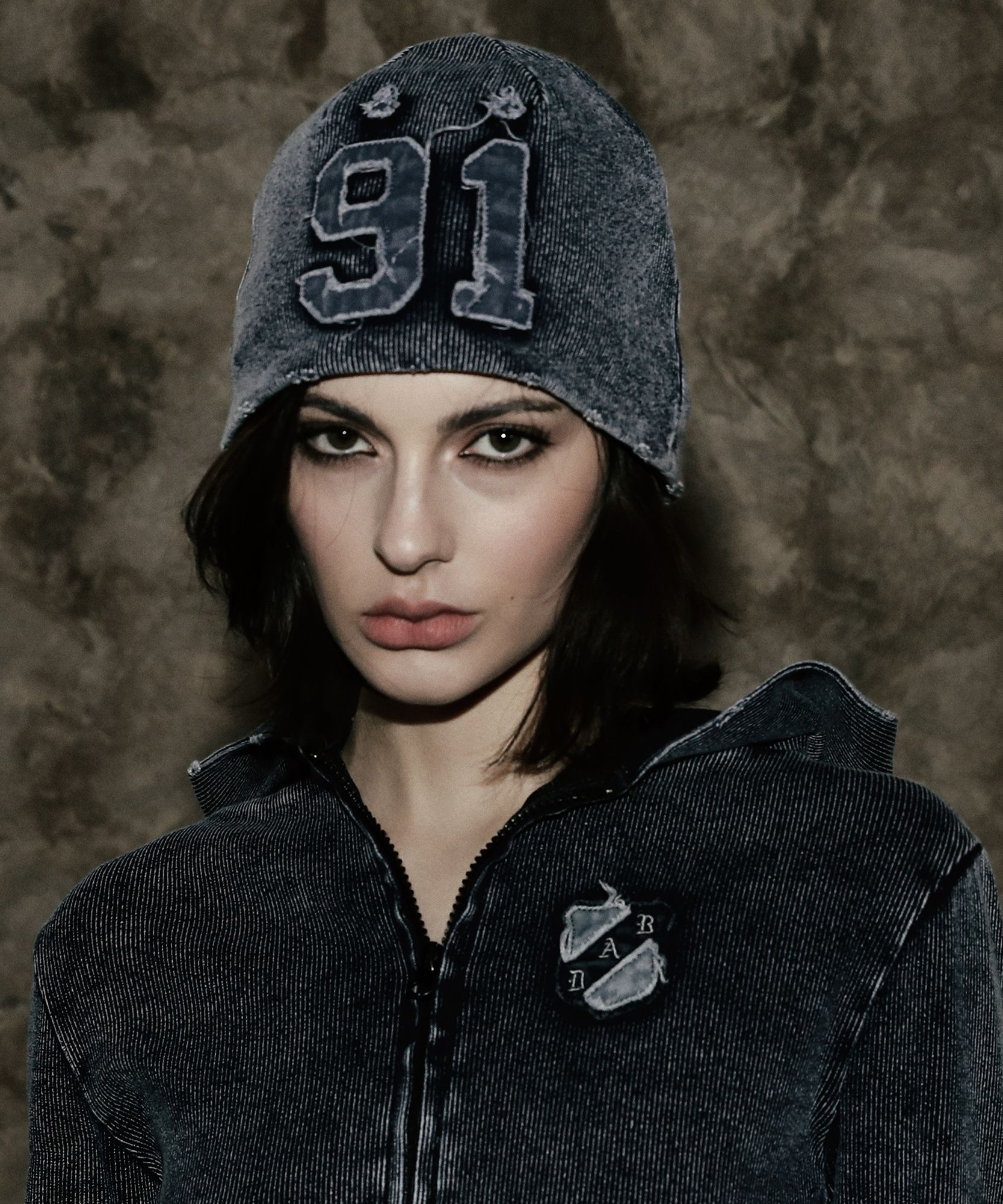 ◆BADBLOOD◆ Rusty Denim Beanie Blue w-hat25-001 MUSINSA | BADBLOOD Rusty Denim Beanie - Blue