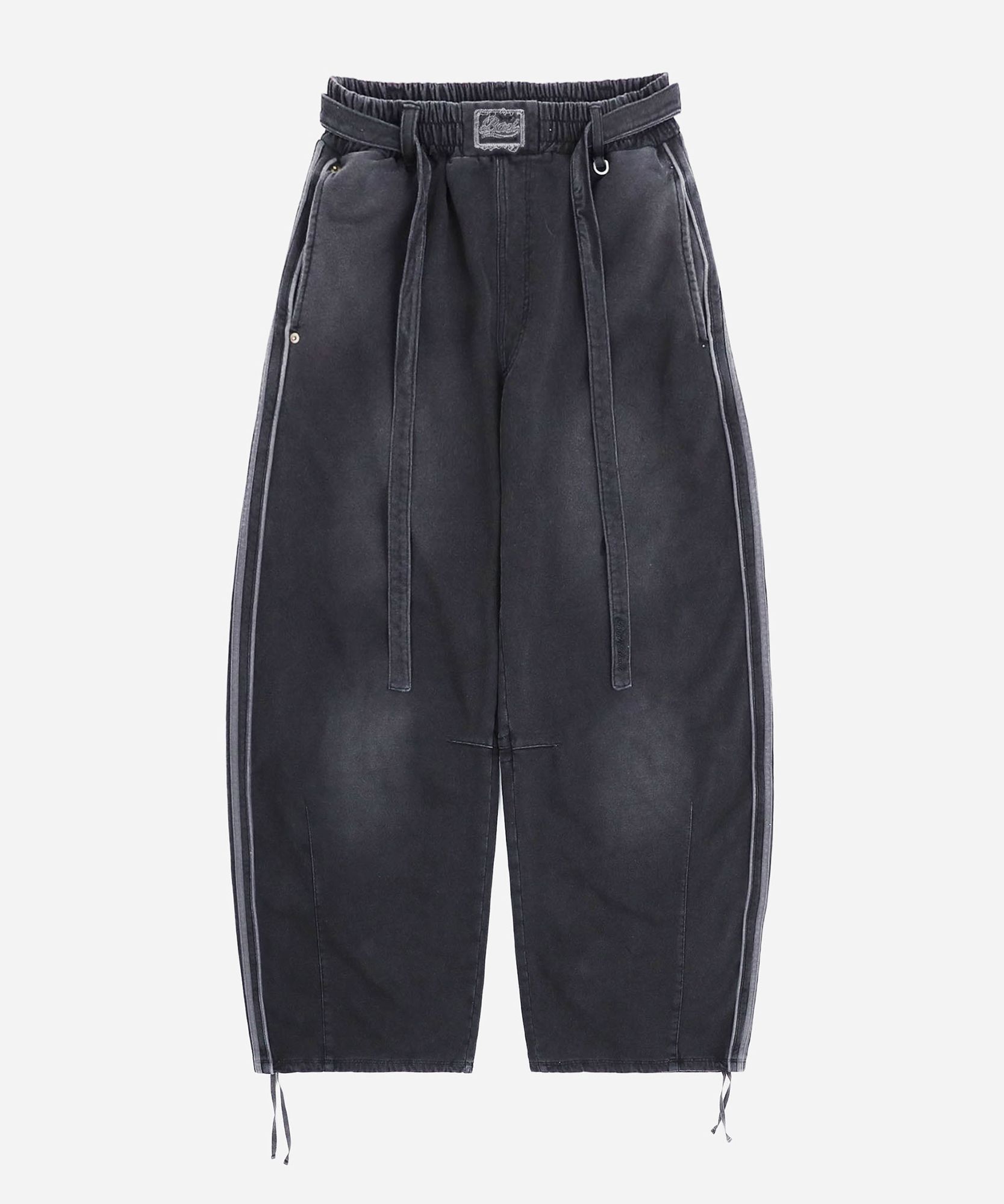 MUSINSA | BADBLOOD Billy Washed Denim Sweatpants - Black