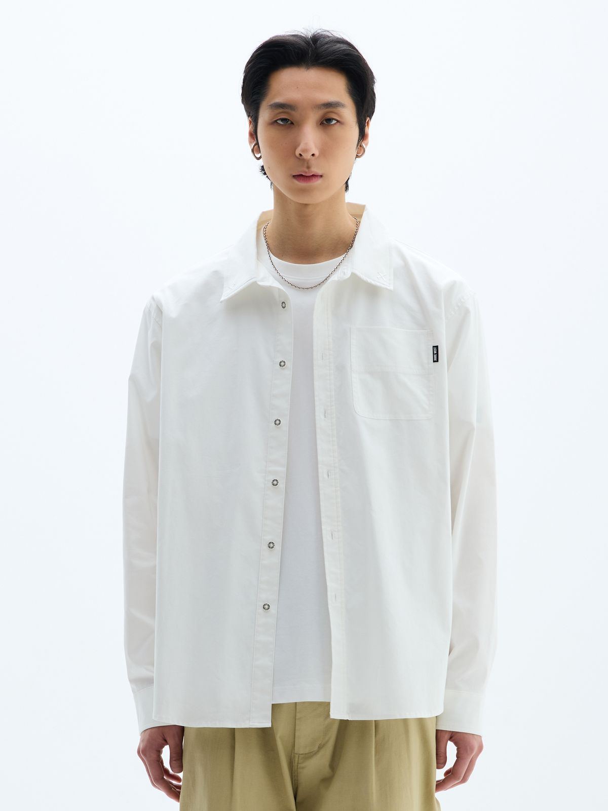 제이미웨스트(JAMIE WEST) JWGC 우븐 포켓 셔츠 (화이트)
