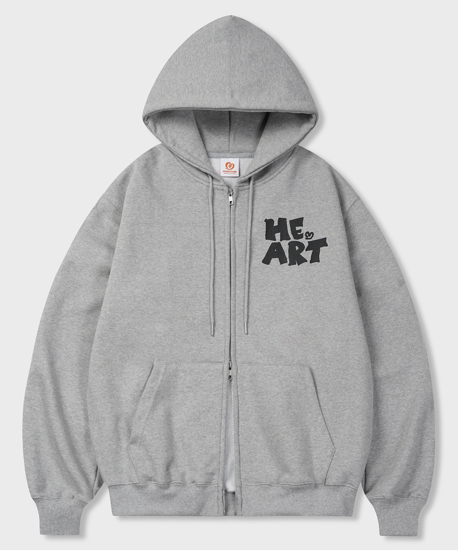 MUSINSA | MIMTHEWARDROBE One Heart Hooded Zip-Up_Gray