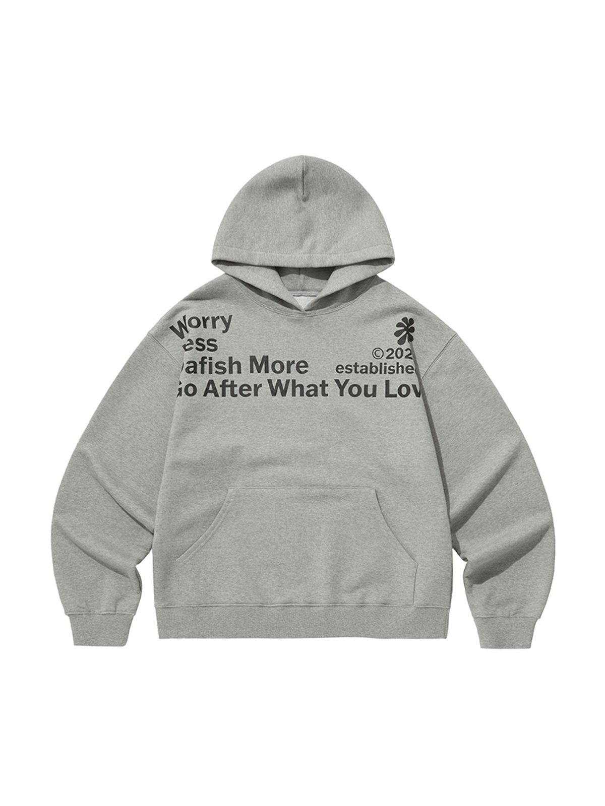 오피쉬(OAFISH) WORRY LESS HOODIE, MELANGE