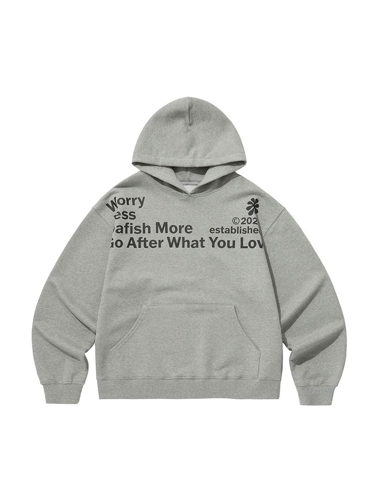 WORRY LESS HOODIE, MELANGE