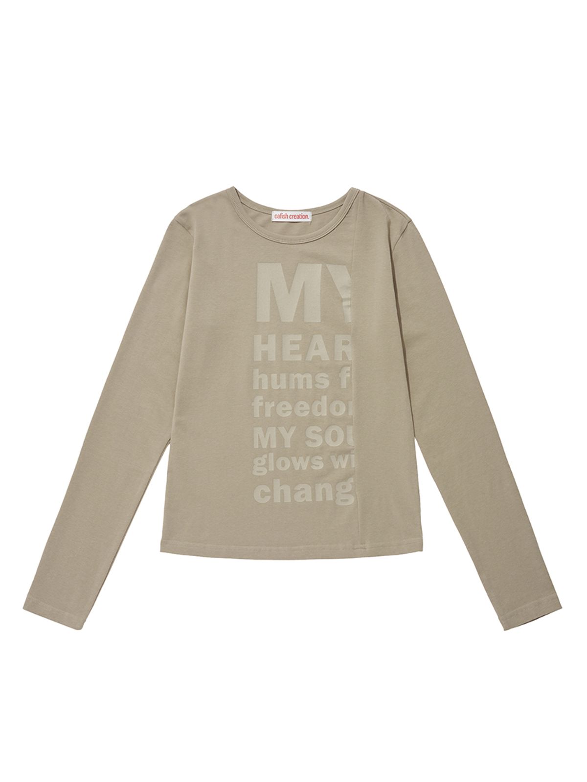 오피쉬(OAFISH) MY CUTTING LINE LONG SLEEVE, DARK BEIGE