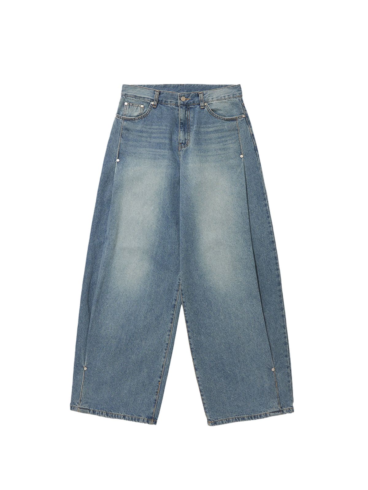 오피쉬(OAFISH) SIDE TUCK DENIM PANTS, BLUE