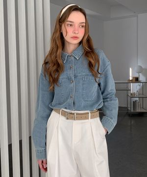 Stitch Line Vintage Denim Shirt (2colors)
