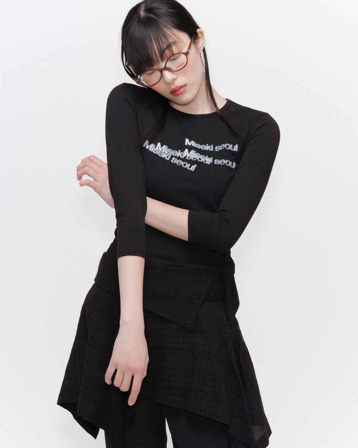【Miseki SEOUL】25ss Dust logo long sleeves MUSINSA | MISEKI SEOUL Dust logo long sleeves BLACK