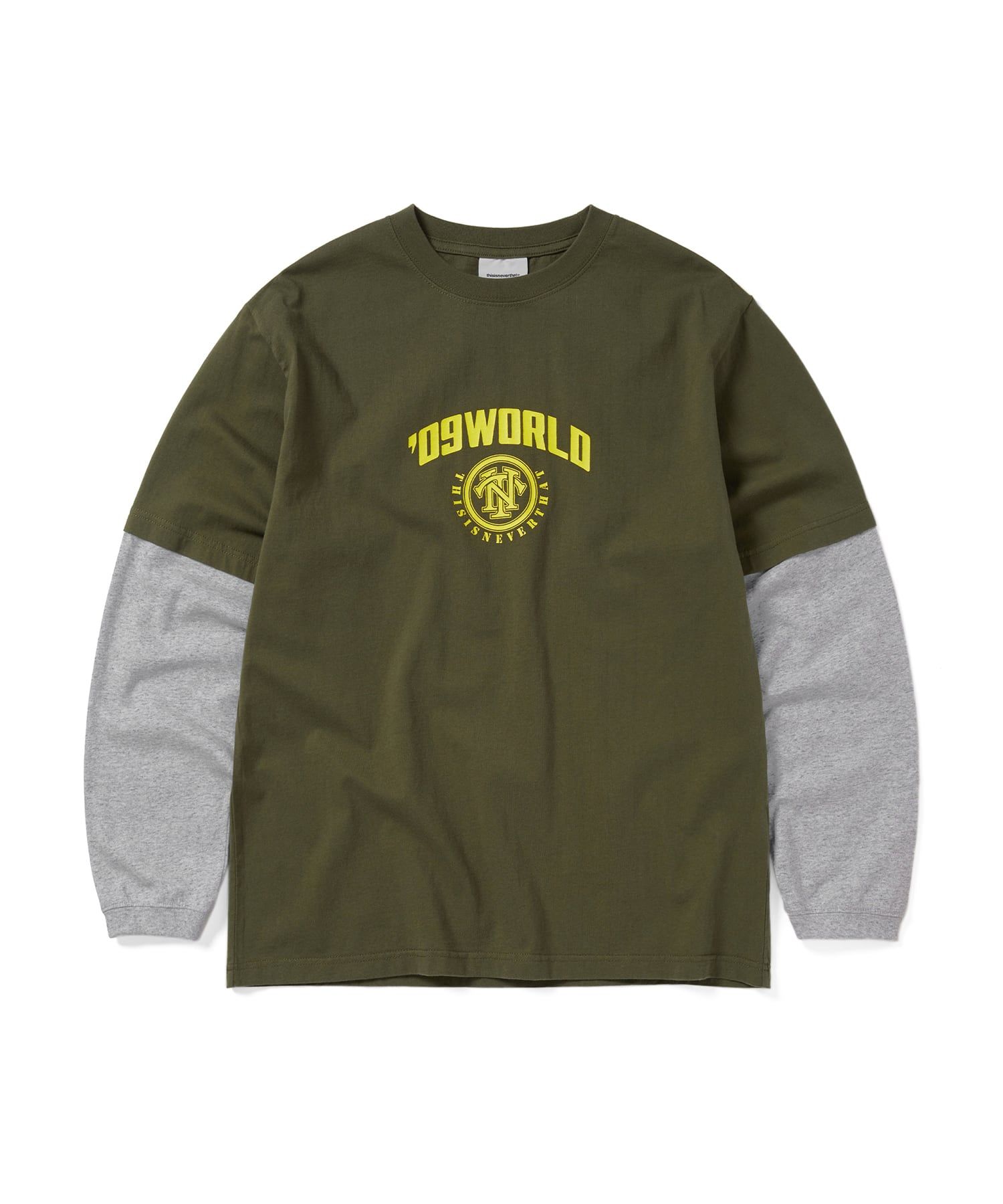 【THISISNEVERTHAT】Layered L/S Tee Olive MUSINSA | thisisneverthat® Layered L/S Tee Olive