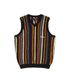 Striped Knit Vest Black