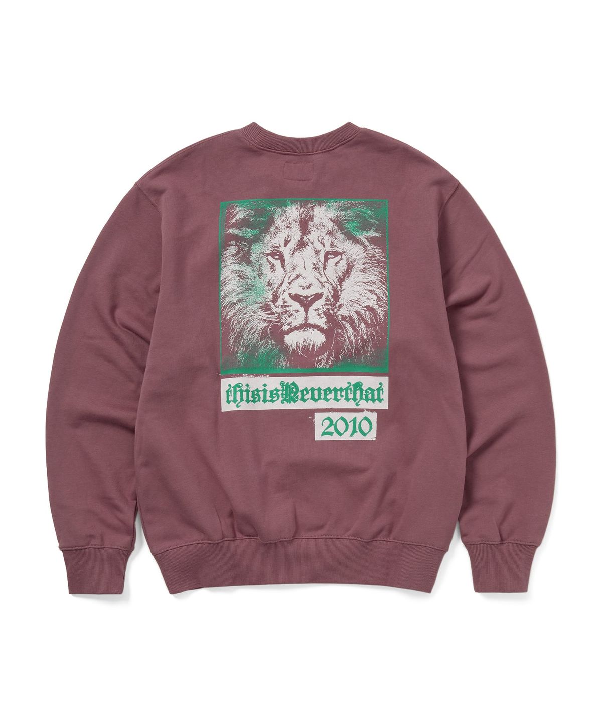 디스이즈네버댓(THISISNEVERTHAT) Lion 2010 Crewneck Fuchsia