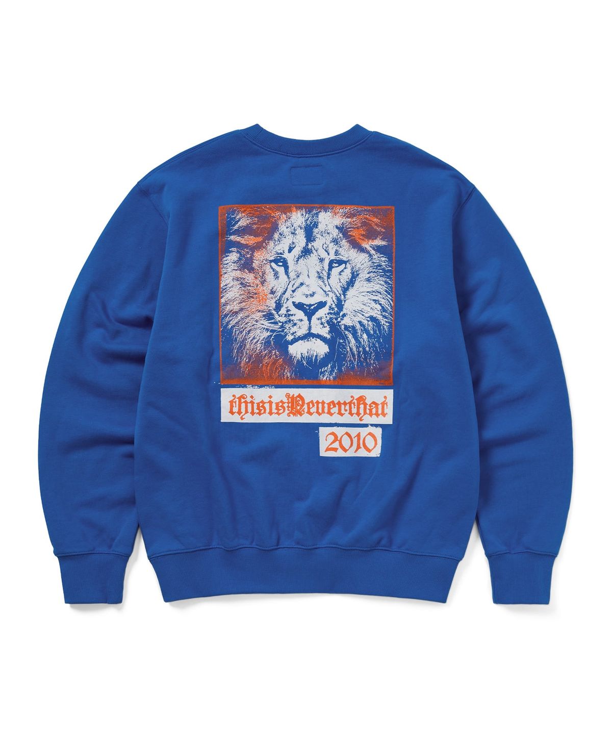 디스이즈네버댓(THISISNEVERTHAT) Lion 2010 Crewneck Blue
