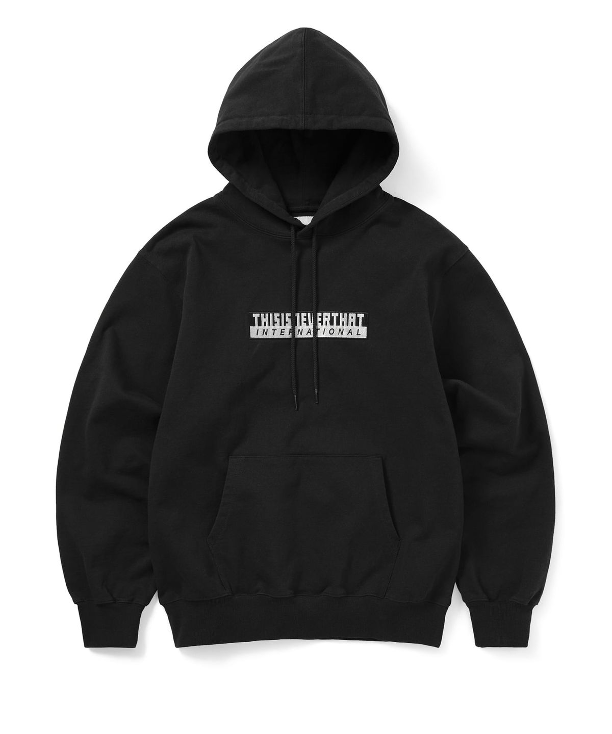 디스이즈네버댓(THISISNEVERTHAT) TNT International Hoodie Black