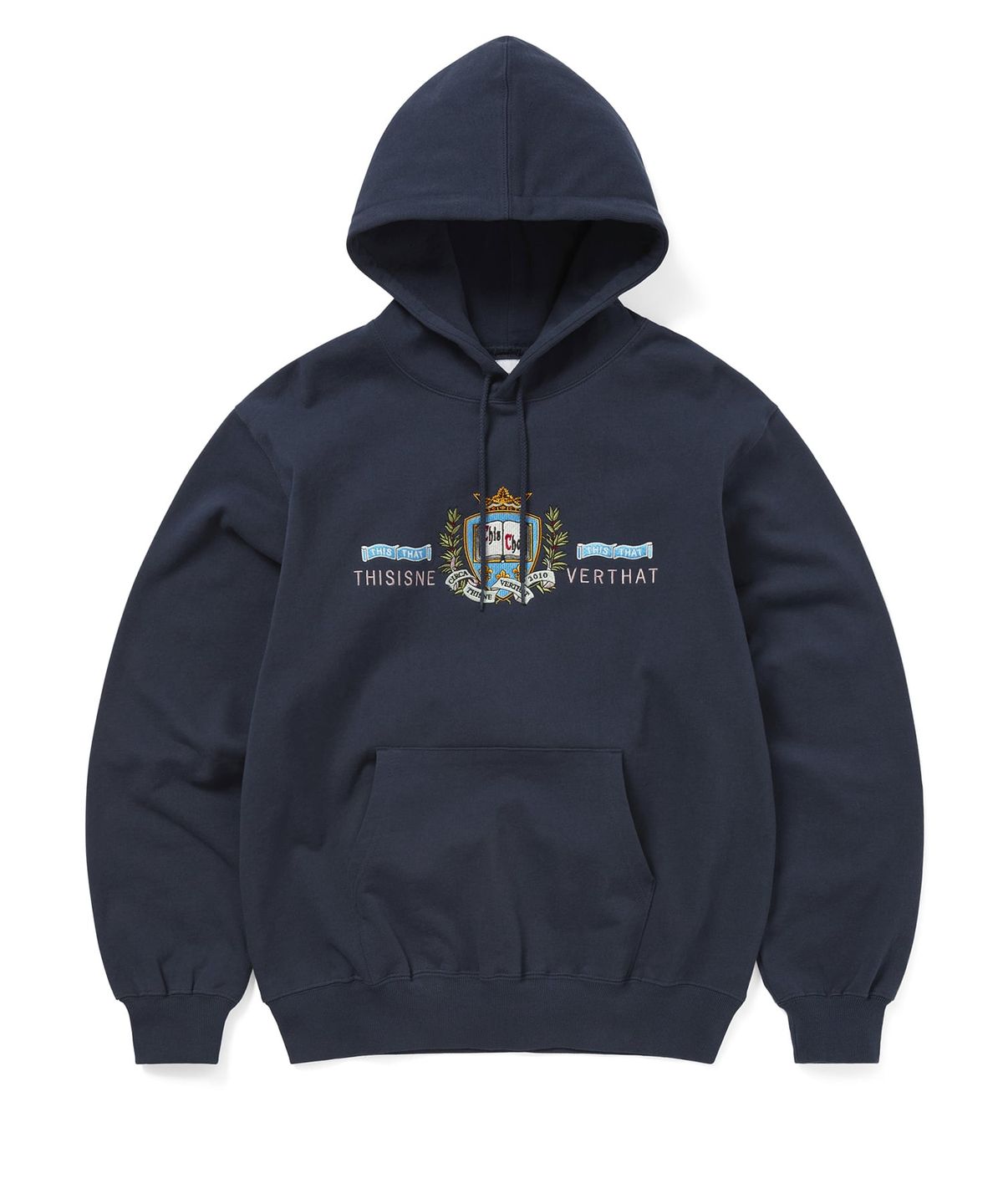 디스이즈네버댓(THISISNEVERTHAT) Crest Hoodie Navy