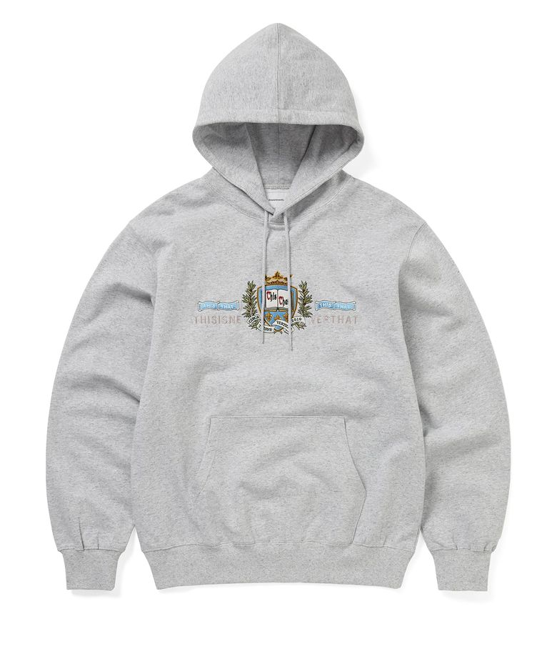 Crest Hoodie Heather Grey